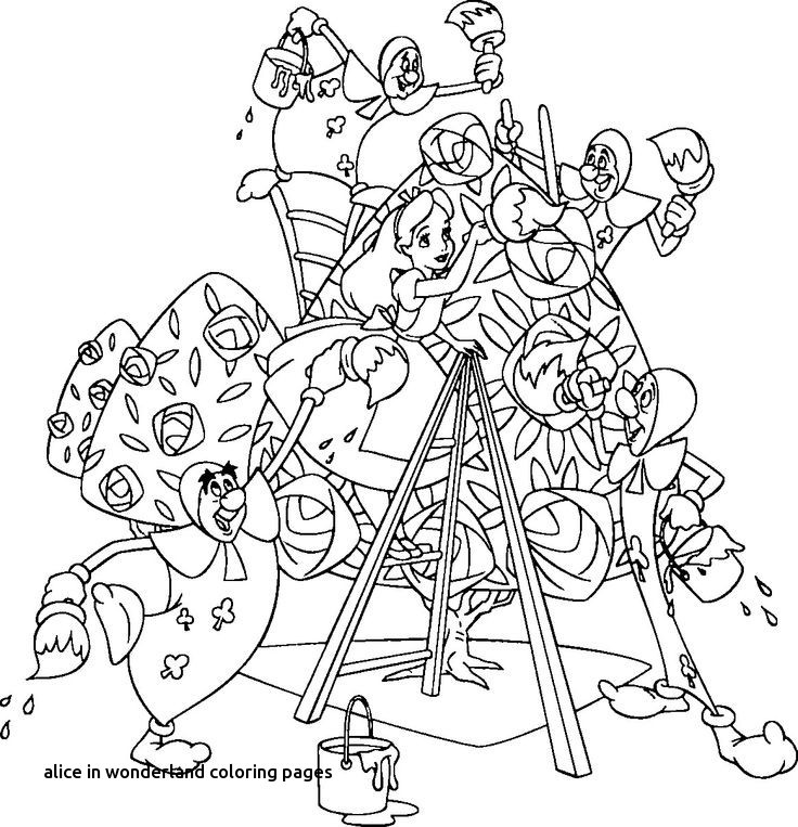 736x763 Disney Coloring Pages Alice In Wonderland Best Of Pages For Alice