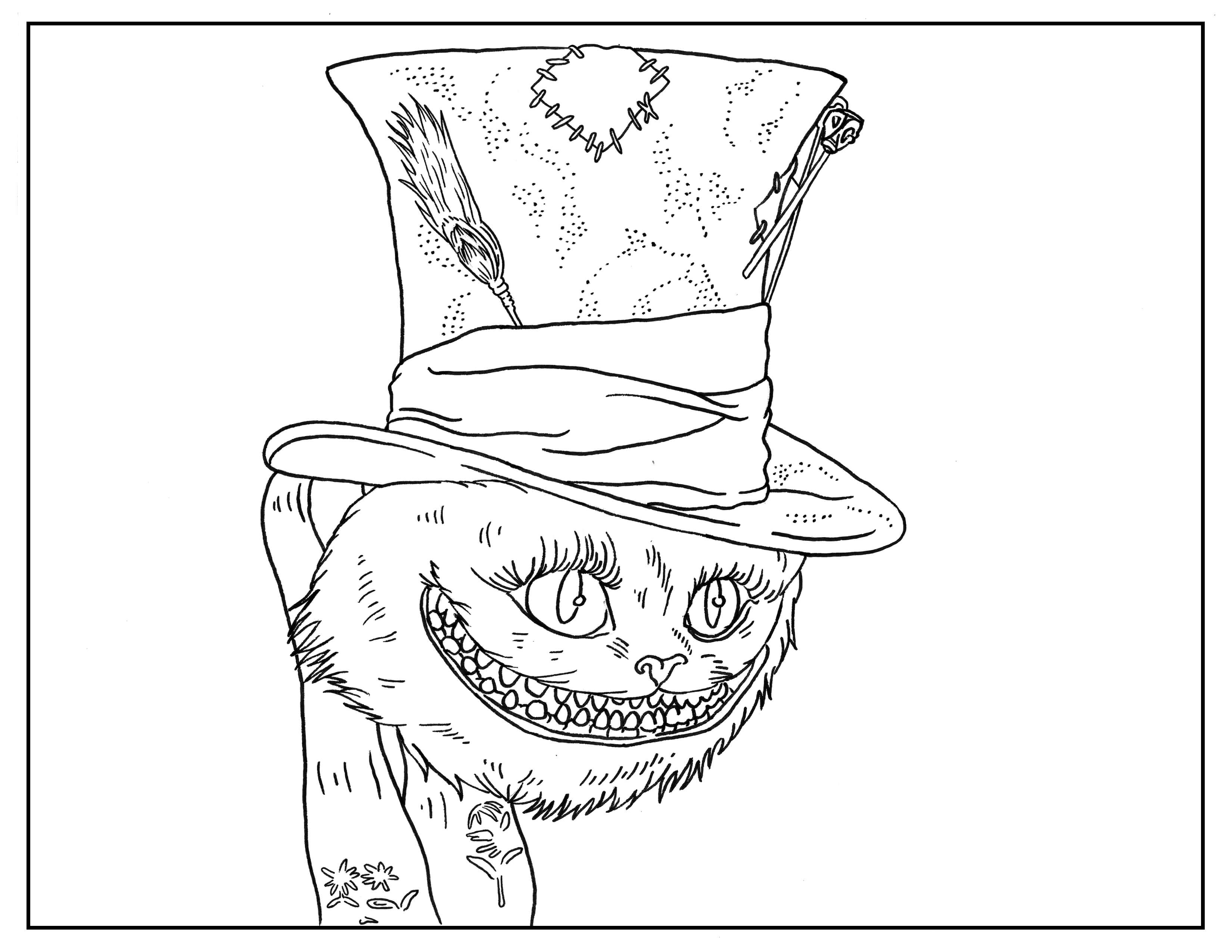 3300x2550 Epic Alice In Wonderland Coloring Pages With Additional Free