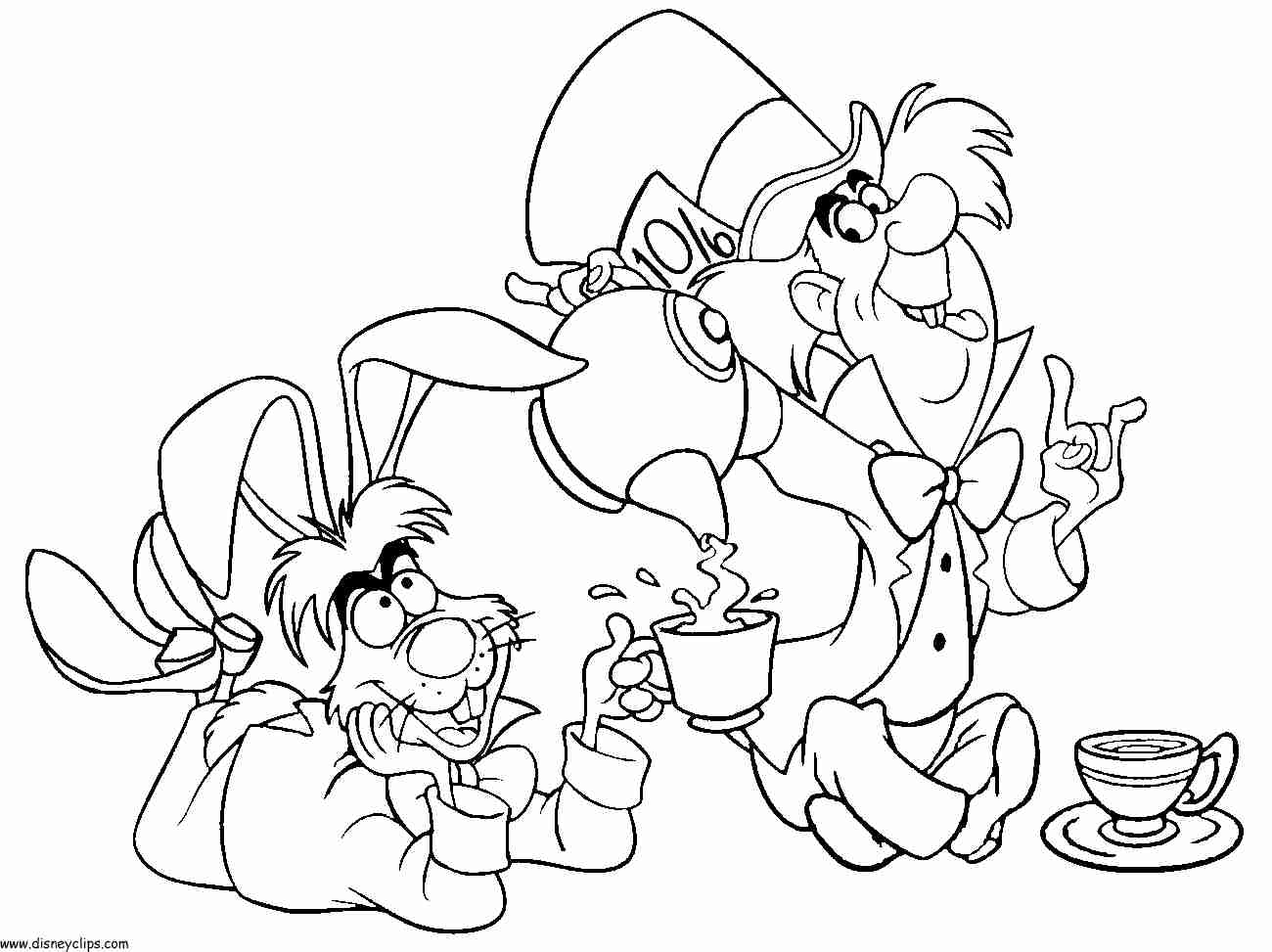 1300x973 To Print Alice In Wonderland Coloring Page On Free Colouring