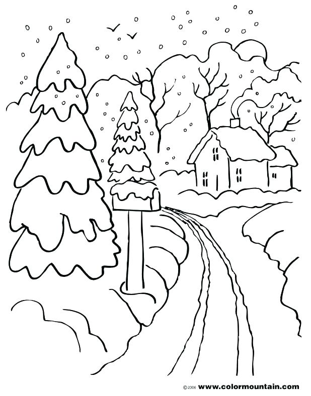 618x788 Winter Wonderland Coloring Pages