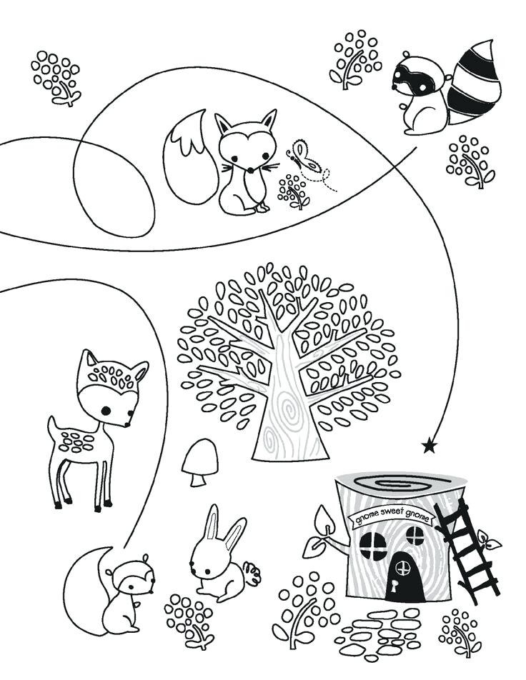 736x952 Woodland Animals Coloring Pages Forest Animals Coloring Pages