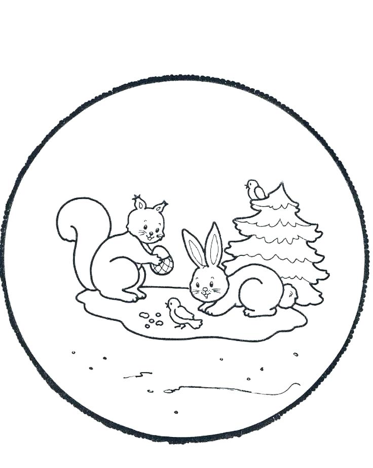 736x922 Animals In Winter Coloring Pages Woodland Animals Coloring Pages