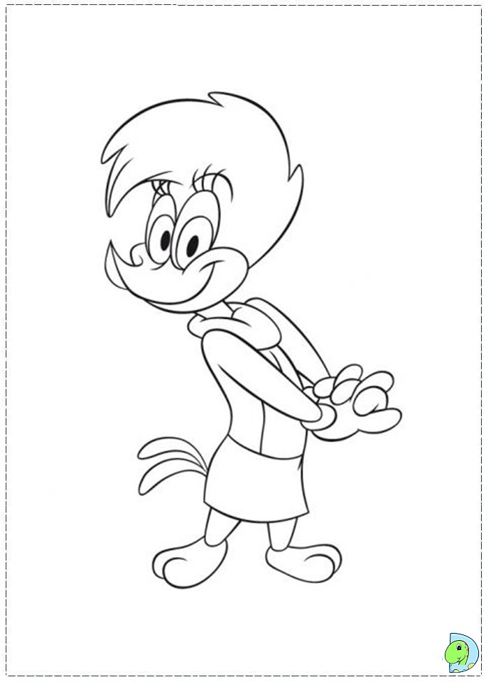 691x960 Woody Woodpecker Coloring Page