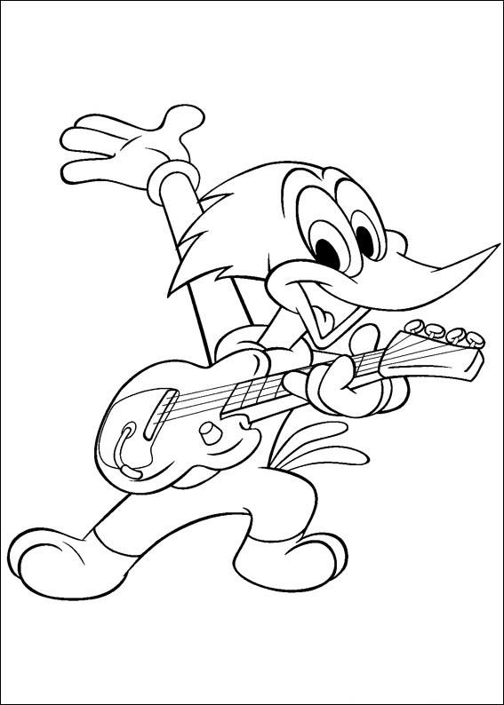 567x794 Woody Woodpecker Coloring Page