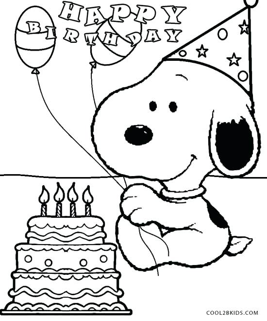 550x660 Printable Snoopy Coloring Pages For Kids Snoopy Birthday Coloring