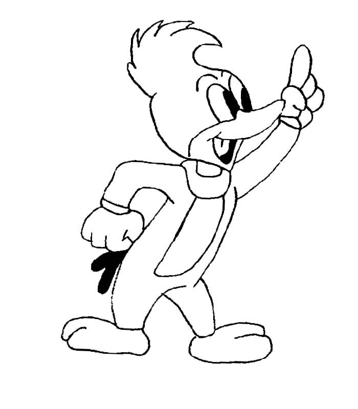 700x800 Best Woody Woodpecker Coloring Page Images
