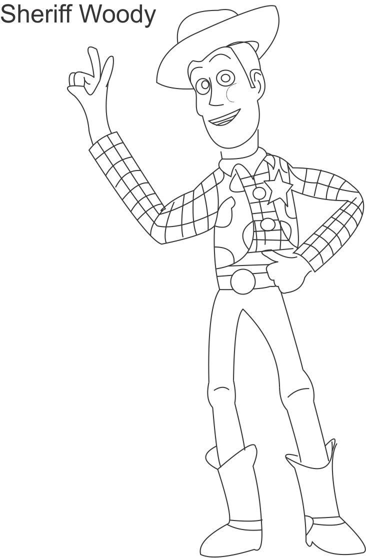 732x1116 Woody Coloring Pages