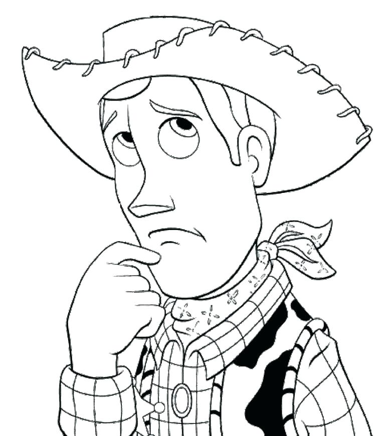 780x868 Woody Coloring Page Sad Face Coloring Page Toy Story Coloring