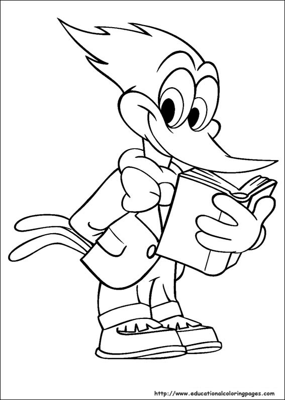 567x794 Woody Woodpecker Coloring Pages