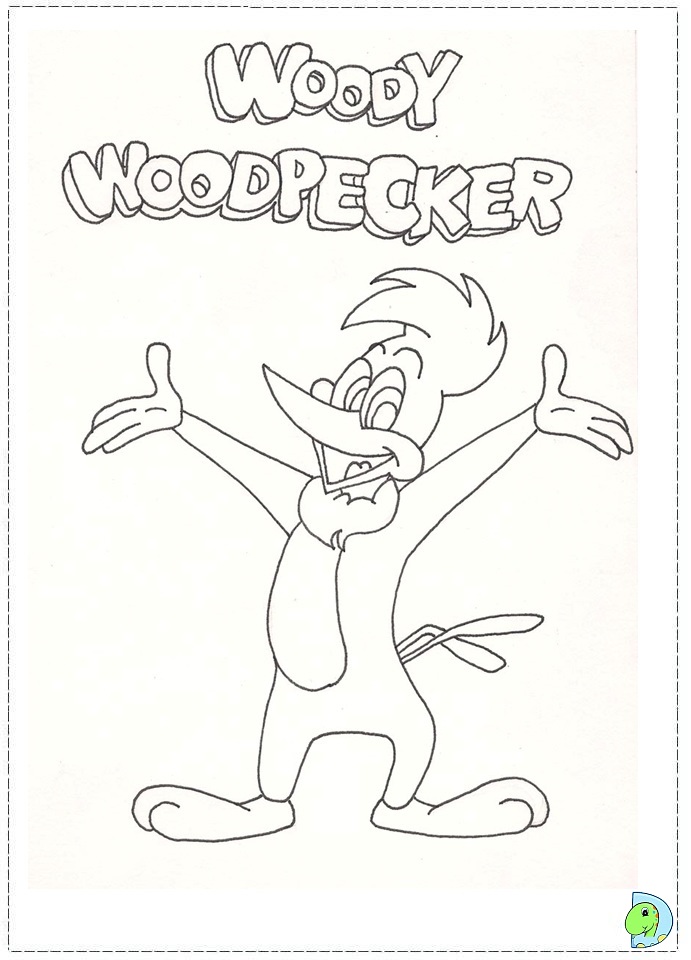 691x960 Woody Woodpecker Coloring Page