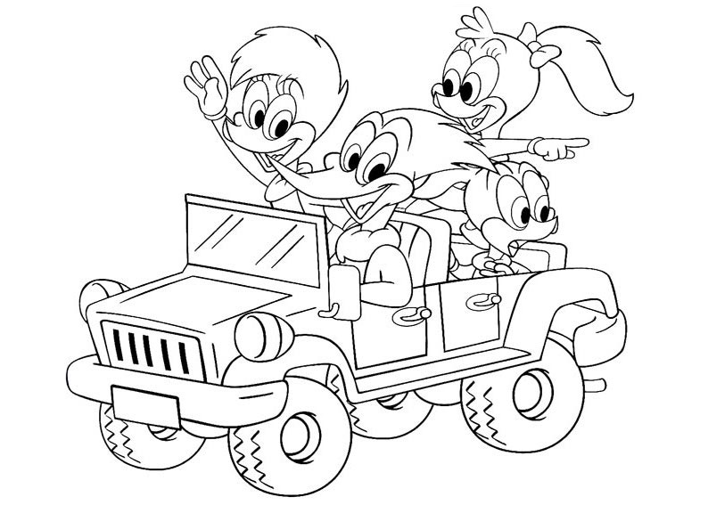 794x567 Woody Woodpecker Coloring Pages To Download And Print For Free