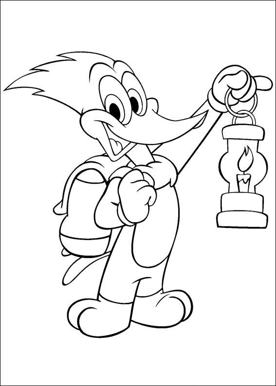 567x794 Woody Woodpecker Coloring Page