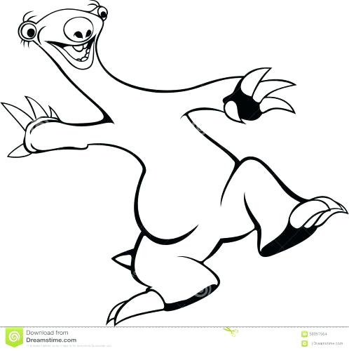 498x500 Wooly Mammoth Coloring Page