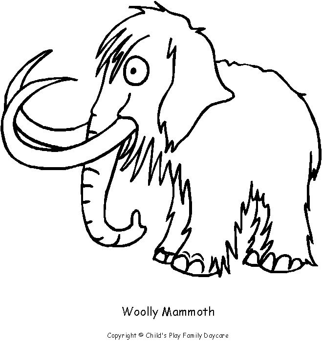 659x708 Fantastic Wooly Mammoth Coloring Page Vignette