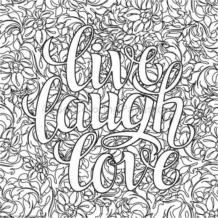 843x843 Inspirational Word Coloring Pages