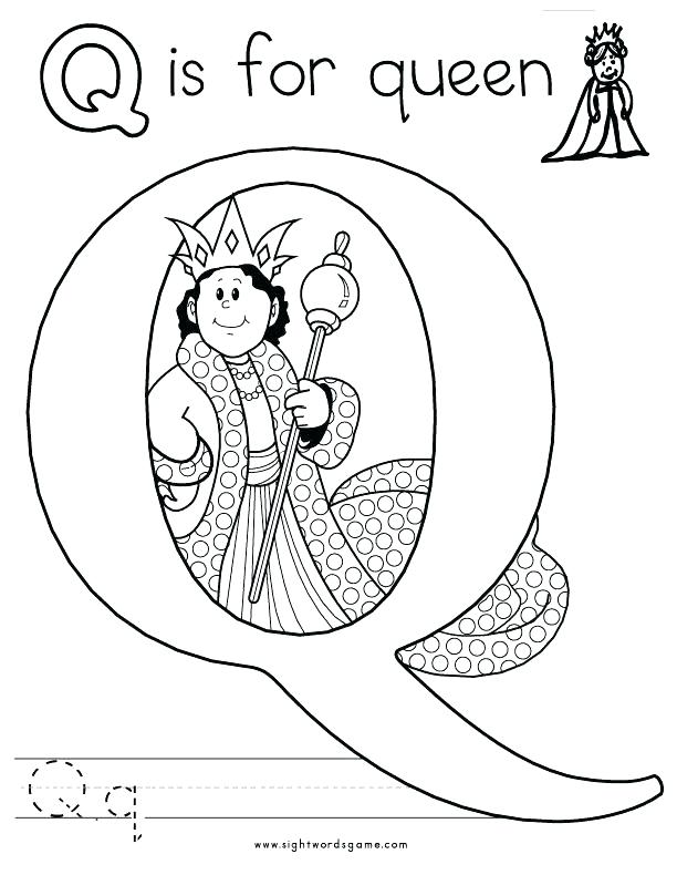 612x790 Q Coloring Page Sight Word Coloring Pages Kindergarten Letter Q