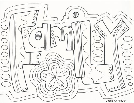 564x435 Families Are Forever Coloring Pages Adult Coloring