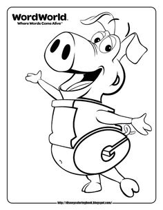 236x305 Free Word World Coloring Pages Word World Party Ideas