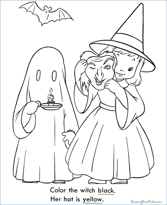 585x716 Halloween Party Coloring Pages
