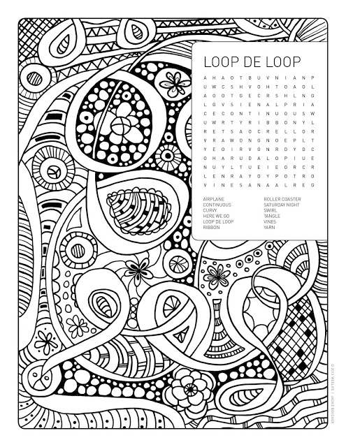 495x640 Loopdeloop Word Search Colouring Page Loopdeloop Brain Games