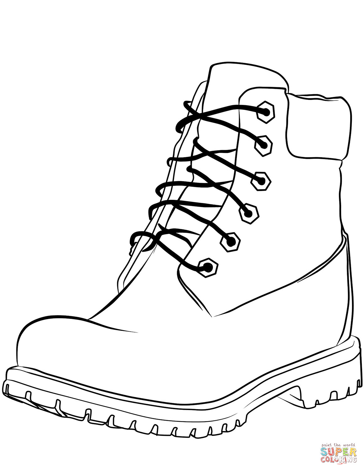 1159x1500 Work Boot Coloring Page Free Printable Pages At Acpra