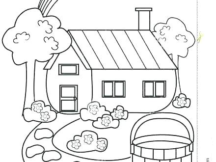 440x330 Gingerbread House Coloring Page Coloring Pages Of Houses House