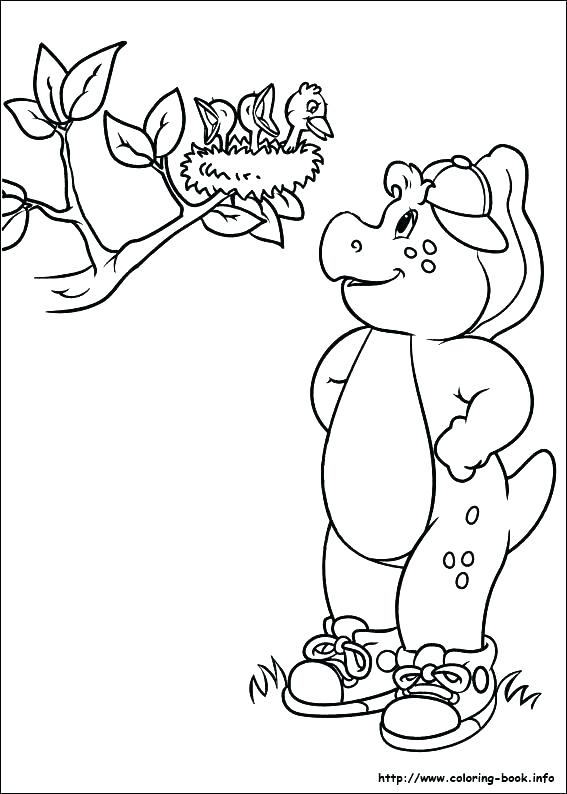 567x794 Barney And Friends Coloring Pages