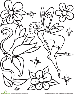 301x381 Flower Fairy Worksheet