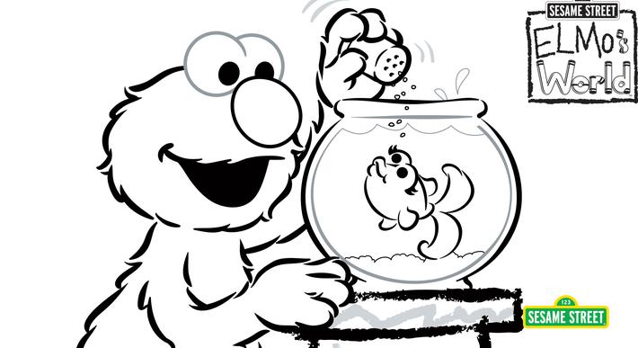 710x387 Elmo's World Coloring Page Printable Sesame Street Preschool