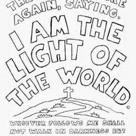 268x268 Jesus Is The Light The World Coloring Page Enchanting Light