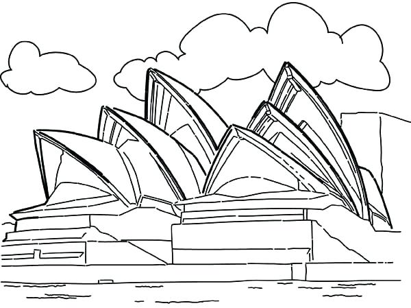 600x449 Australia Coloring Pages Collection Of Landmarks Around The World