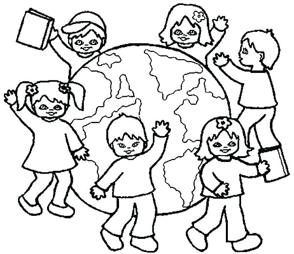 600x519 Excellent Around The World Coloring Pages World Coloring Pages All