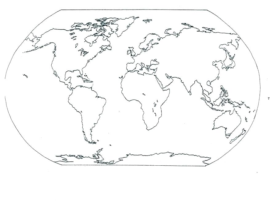 878x676 Map Of World Coloring Page Free Printable Blank World Maps