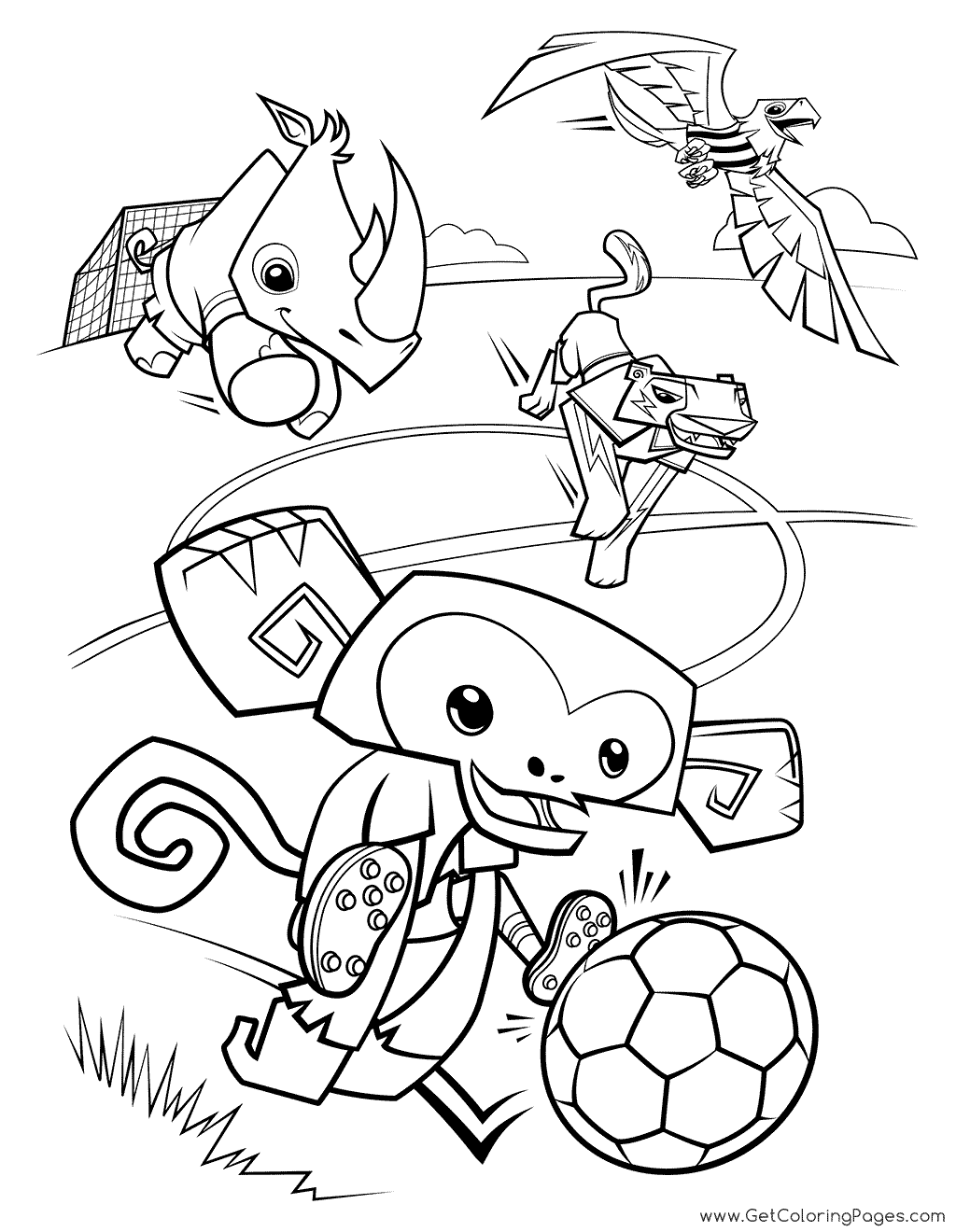 1024x1320 World Cup Coloring Monkey And Rhino