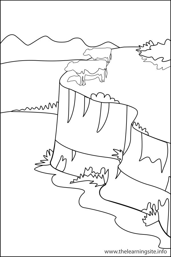 599x899 Plateau Landform Coloring Page Fun To Do Teaching