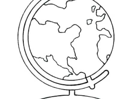 440x330 Globe Coloring World Globe Coloring Page Coloring Coloring Pages