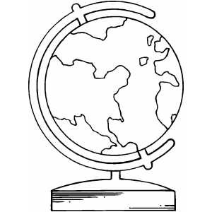 300x300 World Globe Coloring Page The Coloring