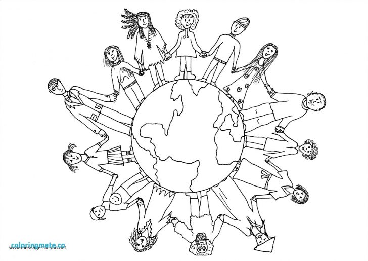 728x515 World Globe Coloring Page