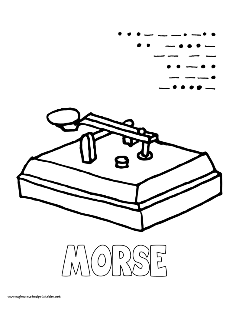791x1024 World History Coloring Pages Printables Morse Code In Printable