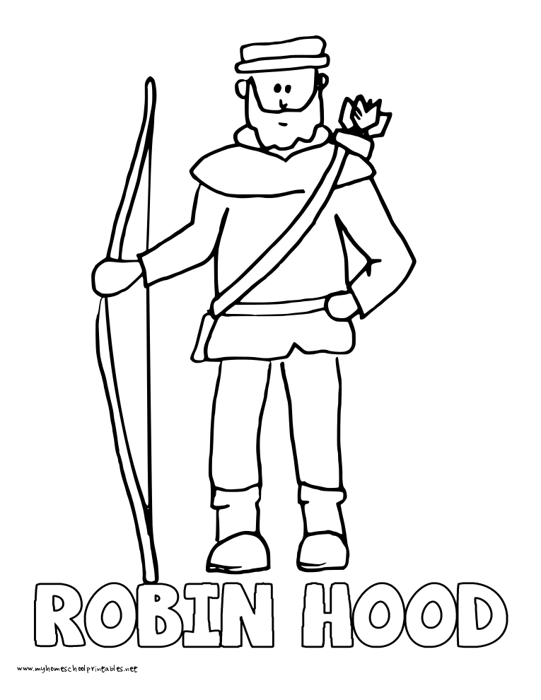 765x990 History Coloring Pages Volume Robin Hoods, Quick Print