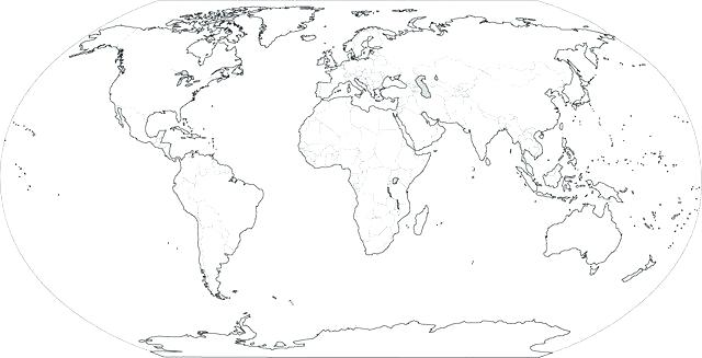 World Map Coloring Page at GetDrawings | Free download