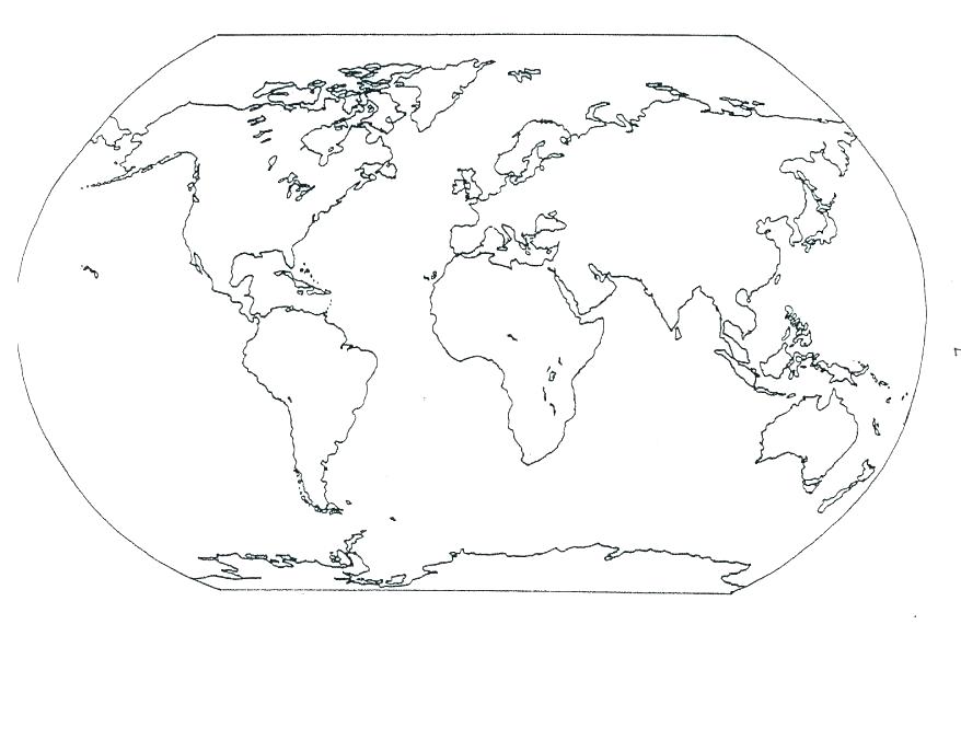 878x676 Map Of World Coloring Page Children World Coloring Pages Giant Map