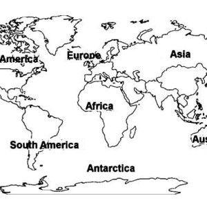 300x300 World Map Of All Continents Coloring Page World Map Of All
