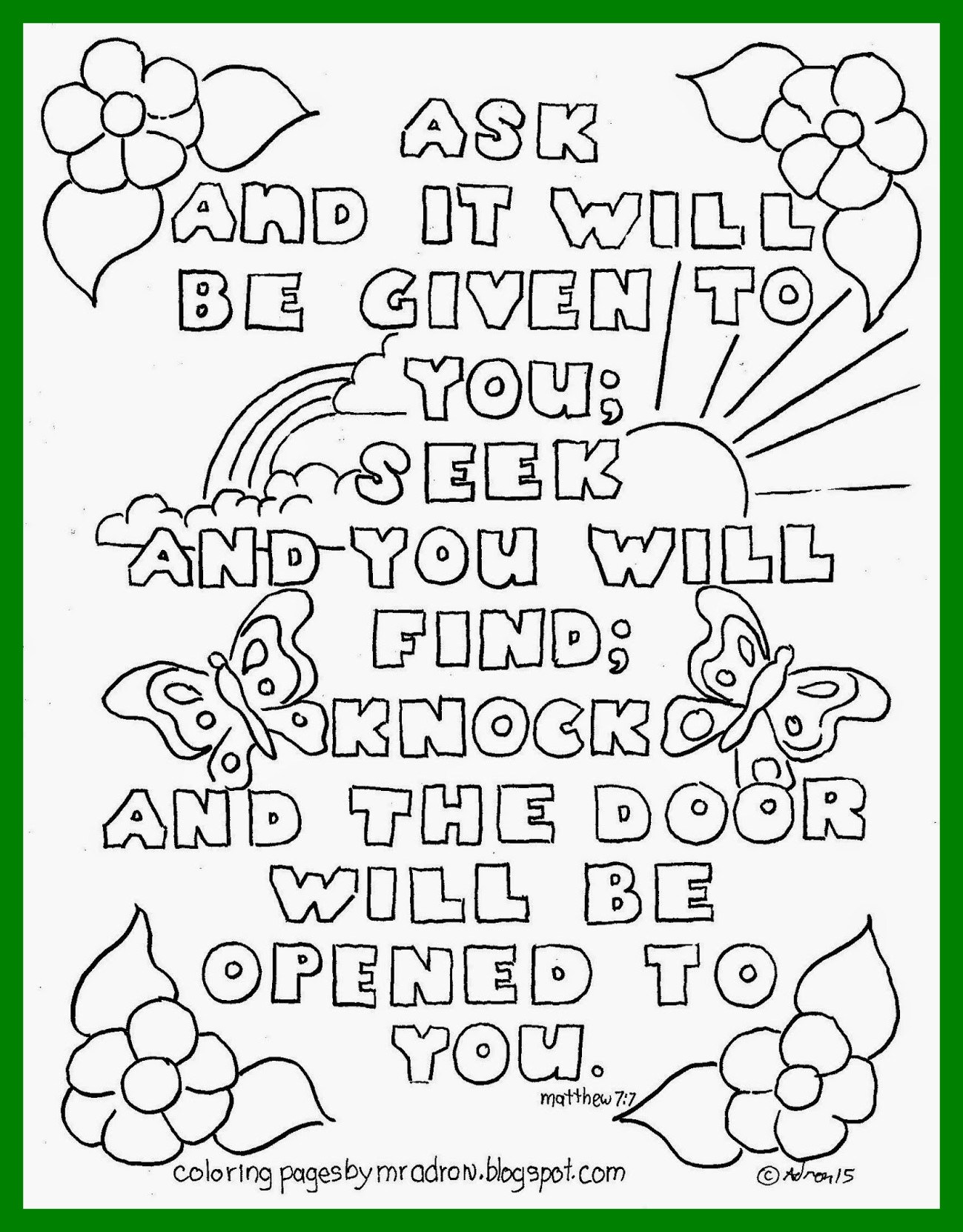 1299x1662 Awesome Bible Verse Matthew Coloring Page See More At My Http