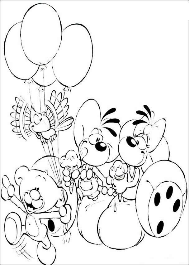 607x850 Diddl Celebrating Coloring Pages