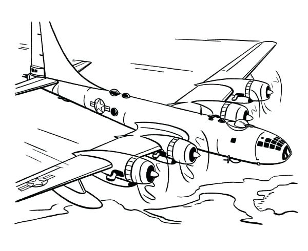 600x490 World War Coloring Pages Airplane Airplane Coloring World War