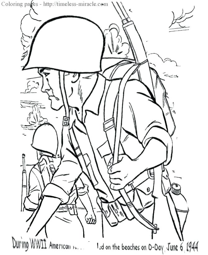 670x820 World War Ii Coloring Pages