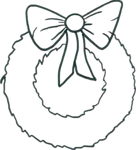 468x517 Christmas Wreath Coloring Page Free Printable Wreath Coloring Page