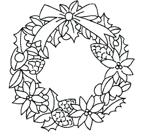 468x436 Christmas Wreath Coloring Pages Wreath Coloring Pages Reef