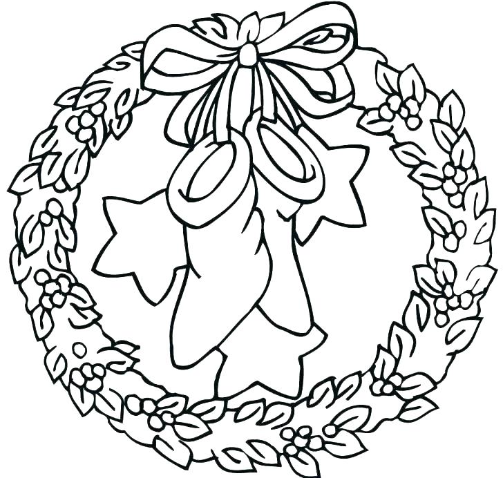728x692 Christmas Wreath Coloring Page